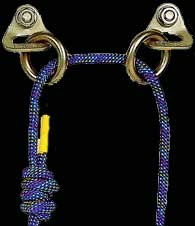 ANCLAJE  PARA MONTAR CUERDA  CON NUDO DE EMPOTRAMIENTO  CON POSIBILIDAD DE  RECUPERAR